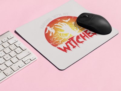 Witches Red Text-Halloween Theme Mousepads