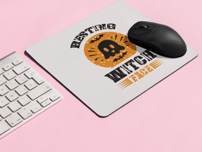 Resting Witch Face-Halloween Theme Mousepads