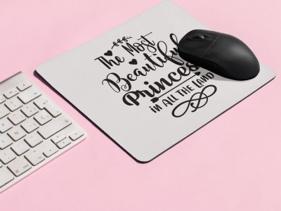 The Most Beutiful Princes Black Text-Halloween Theme Mousepads