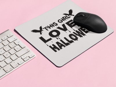 This Girl Loves Halloween-Two Birds-Halloween Theme Mousepads
