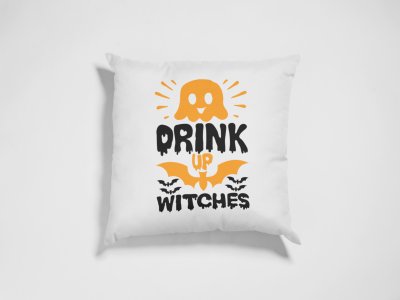 Drink up, Bat-Halloween Theme Pillow Covers (Pack Of 2)