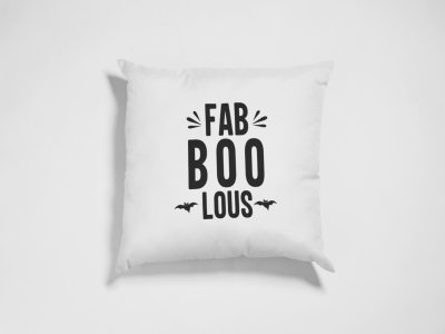 Fab boo lous, 2 bats-Halloween Theme Pillow Covers (Pack Of 2)