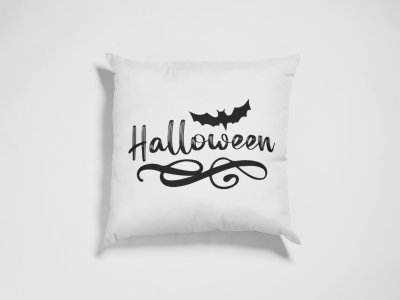 Halloween - text illustration graphic -Halloween Theme Pillow Covers (Pack Of 2)