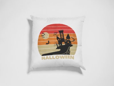 Witch entry -Haunted Houses-Ghost-Halloween Theme Pillow Covers (Pack Of 2)