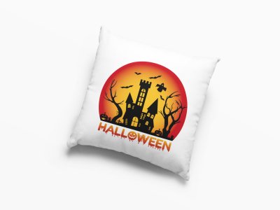 Halloween, Semi circle-Flying Bats -Halloween Theme Pillow Covers (Pack Of 2)