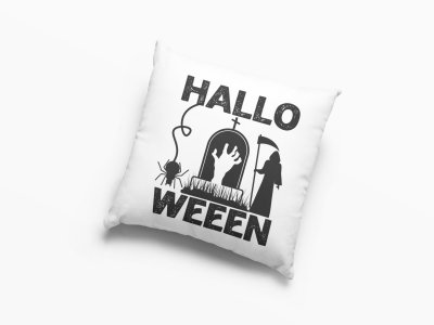 Halloween text -Grim Repear -Halloween Theme Pillow Covers (Pack Of 2)