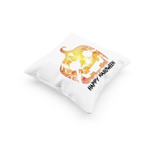 Happy Halloween- Pumpkin With Evil Shadow-Halloween Theme Pillow Covers (Pack Of 2)