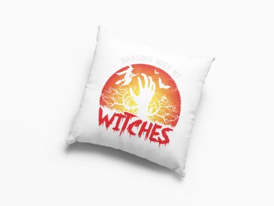 Witches Red Text-Halloween Theme Pillow Covers (Pack Of 2)