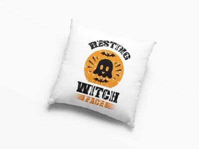 Resting Witch Face-Halloween Theme Pillow Covers (Pack Of 2)