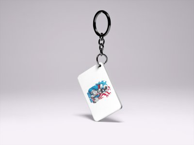 Uncle Sam-Printed Acrylic Keychains(Pack Of 2)
