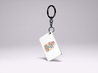 Old Time Batter-Printed Acrylic Keychains(Pack Of 2)