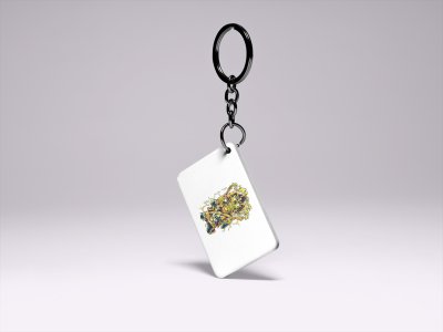 Ugly Creature-Printed Acrylic Keychains(Pack Of 2)