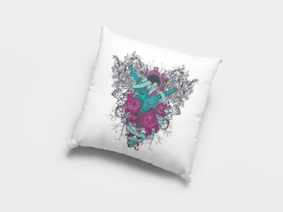 3 Roses With Branches-Printed Pillow Covers(Pack Of 2)