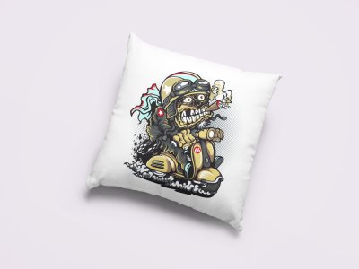 Demon Puffing Cigarette-Printed Pillow Covers(Pack Of 2)