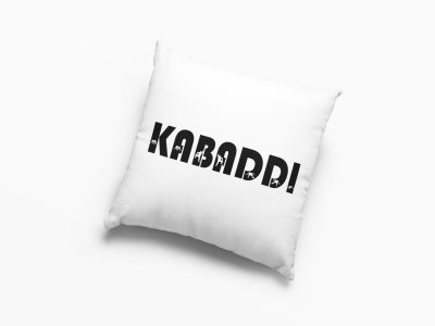 Kabaddi Text In Black -Printed Pillow Covers (Pack Of 2)