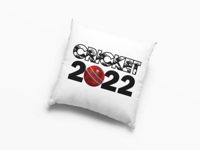 Cricket 2022 Text In Black -Printed Pillow Covers (Pack Of 2)