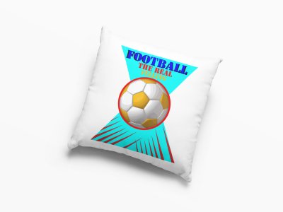 Football The Real Felling (BG Colourfull ) -Printed Pillow Covers (Pack Of 2)