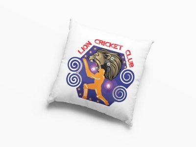Lion Cricket Club Text In Red -Printed Pillow Covers (Pack Of 2)