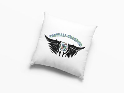 Foodtball Champion Text In Green -Printed Pillow Covers (Pack Of 2)
