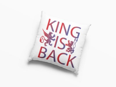 King is Back Text -Printed Pillow Covers (Pack Of 2)