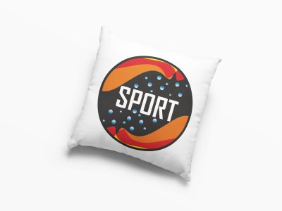 Sport Text In White -Printed Pillow Covers (Pack Of 2)