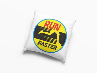 Run Faster Text -Printed Pillow Covers (Pack Of 2)