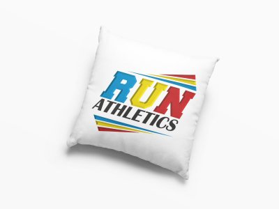 Run Athletics Text -Printed Pillow Covers (Pack Of 2)