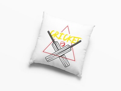 Cricket Text In Yellow -Printed Pillow Covers (Pack Of 2)