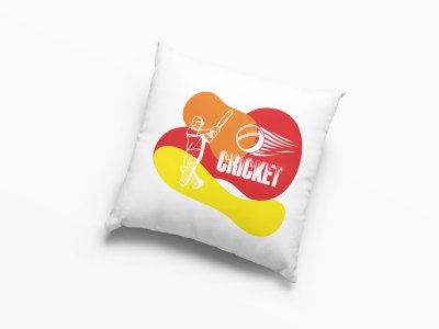 Cricket Text With Player -Printed Pillow Covers (Pack Of 2)