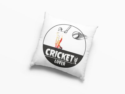 Cricket Lover Text In White -Printed Pillow Covers (Pack Of 2)