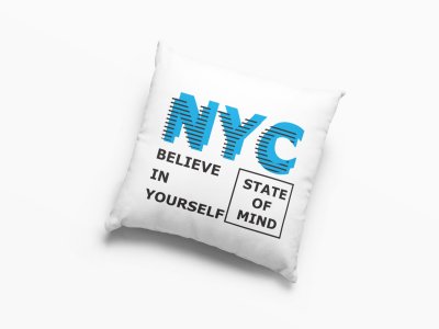 NYC- Believe in Yourself -Printed Pillow Covers (Pack Of 2)