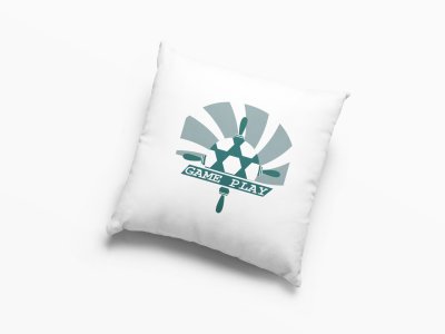 Game Play Text In White -Printed Pillow Covers (Pack Of 2)