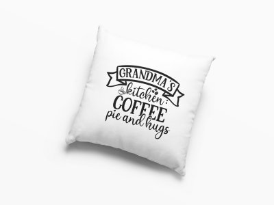 Grandma's Kitchen Coffee Text -Printed Pillow Covers(Pack Of 2)
