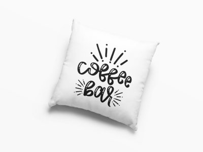 Coffee Bar Text In Balck -Printed Pillow Covers(Pack Of 2)