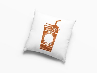 Take a Break Text -Printed Pillow Covers(Pack Of 2)