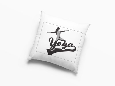 Yoga Text -Printed Pillow Covers(Pack Of 2)