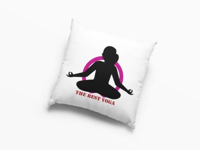 Meditation Is The Best Yoga Text -Printed Pillow Covers(Pack Of 2)