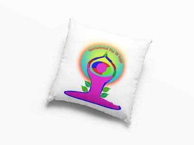 International Day of Yoga Text -Printed Pillow Covers(Pack Of 2)