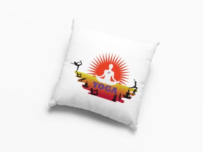 Yoga Positions -Printed Pillow Covers(Pack Of 2)
