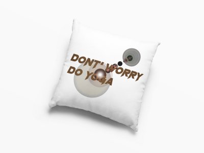 Don't Worry ,Do Yoga Text -Printed Pillow Covers(Pack Of 2)