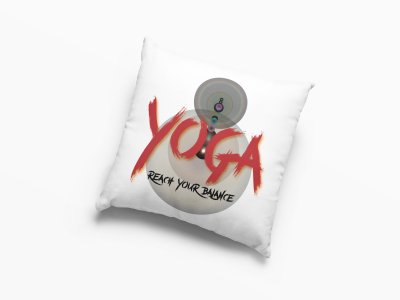 Reach your Balance Text -Printed Pillow Covers(Pack Of 2)