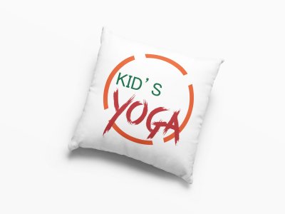 Kid's Yoga Text -Printed Pillow Covers(Pack Of 2)