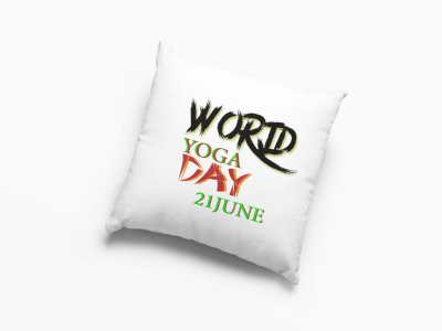 World Yoga Day 21 June -Printed Pillow Covers(Pack Of 2)