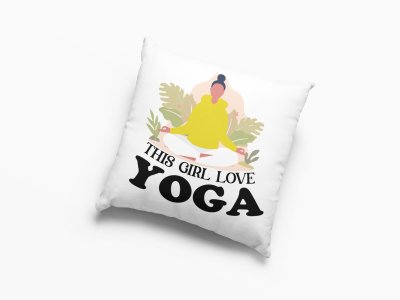 This Girl Love Yoga Text -Printed Pillow Covers(Pack Of 2)