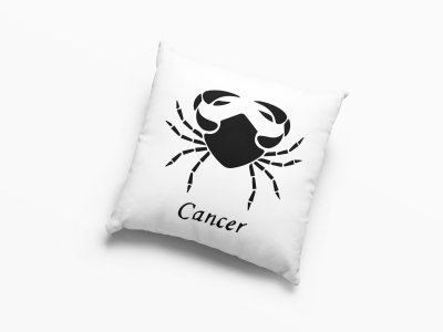 Cancer Black Text - Printed Pillow Covers(Pack Of 2)