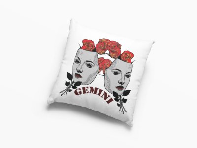 Gemini, roses on heads - Printed Pillow Covers(Pack Of 2)