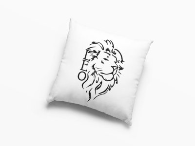 Lion, Black Liner - Printed Pillow Covers(Pack Of 2)