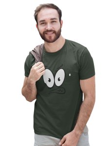 Angry Big Eyes Emoji T-shirt (Green) - Clothes for Emoji Lovers - Suitable for Fun Events - Foremost Gifting Material for Your Friends and Close Ones