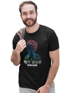 Tanjiro Shadow - Black printed cotton t-shirt - Comfortable and Stylish Tshirt
