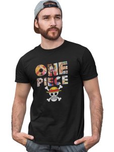 One Piece- Black printed cotton t-shirt - Comfortable and Stylish Tshirt